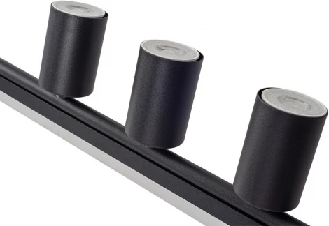 Подвесной светильник Kink Light Рия 07618-120,19 черный GU10 5*5W+Led 12W (4000K) (220V, на тросе, асимметрия)