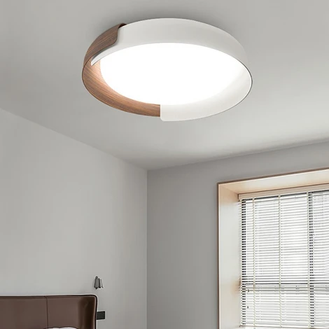 Потолочный светильник круглый Adda White/Wood Imperiumloft Adda01 (223830-23) (LED, 220V, пульт управления, круглые)