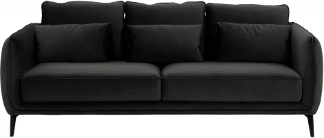 Диван Amsterdam трехместный ОГОГО (арт.342355), (Ткань/Черный)