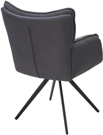 Стул ORTEGA 180 град.поворот. Brego-16 Темно-серый, ткань/ Maison 95 Темно-серый, PU/Черный, ®DISAUR