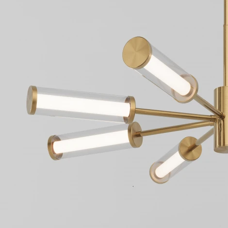 Потолочная люстра на штанге Eurosvet Stark 50386 LED латунь (220V)