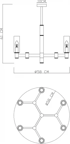 Потолочная люстра на штанге Divinare Barolo 2654/17 LM-6