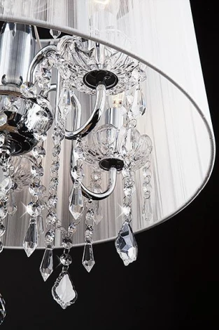 Подвесная люстра Eurosvet 2045 2045/5 хром/белый (220V, на цепи)