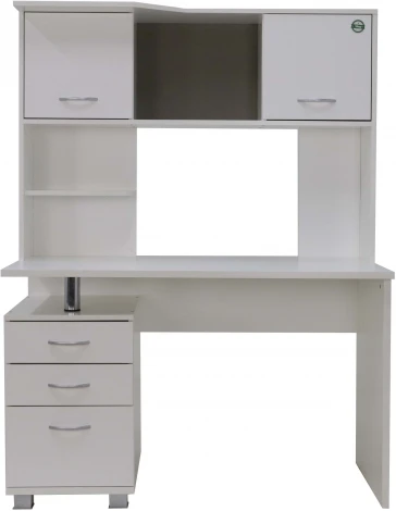 Стол компьютерный Ивару МАКСИМ-1, Белый Шёлк