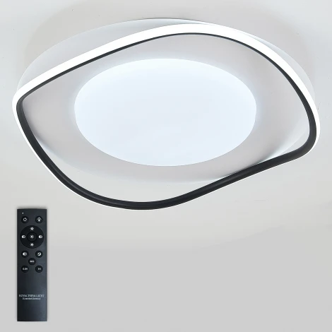 Потолочная люстра светодиодная Natali Kovaltseva INNOVATION STYLE 83141 с пультом ДУ, моб. приложением 120W, бело-чёрный, LED (регулировка яркости, 220V)