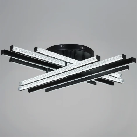 Потолочная люстра светодиодная на штанге с пультом Reluce 67090-0.3-08 BK