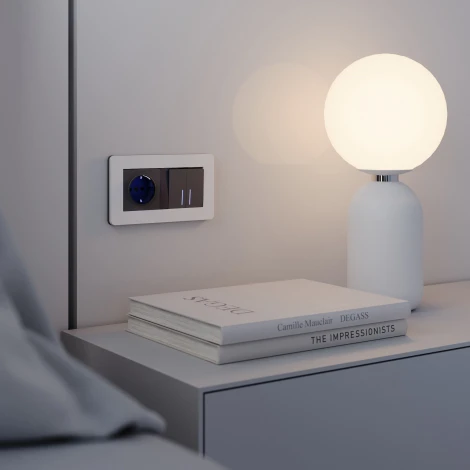 Рамка на 2 поста (белый/черный, soft-touch) Werkel W0023068 (a067989)