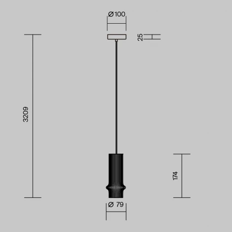 Подвесной светильник LED Maytoni Pilastro MOD430PL-L5W3K1 (220V, на проводе, круглые)