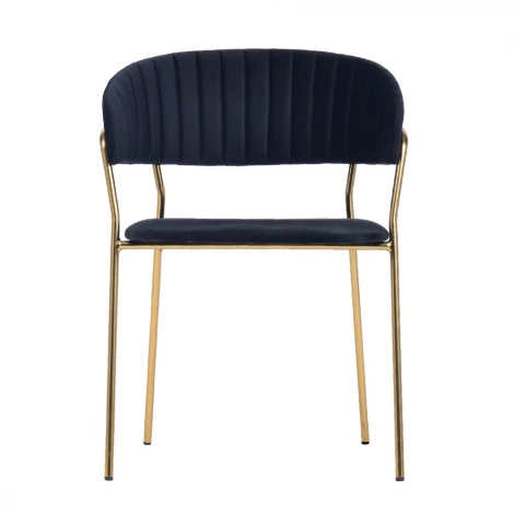 Стул Turin бирюзовый с золотыми ножками