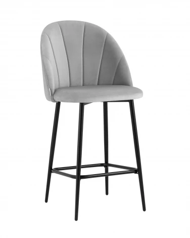 Стул полубарный Логан SN велюр светло-серый Stool Group УТ000042213
