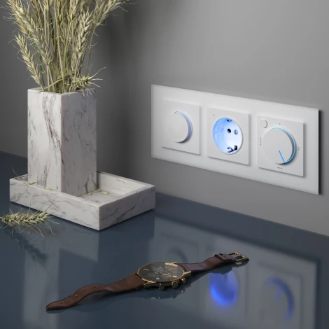 Розетка с подсветкой (белый) Werkel W1171401 (a051125)