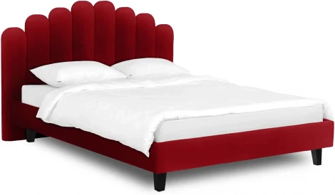 Кровать Queen II Sharlotta L 1600 ОГОГО (арт.577027), (Ткань/Бордовый)