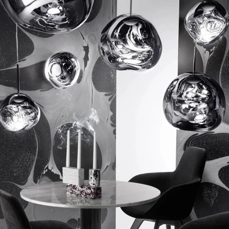 Подвесной светильник Tom Dixon Melt Pendant Silver D38 ImperiumLoft 40,2599 (220V, на проводе)