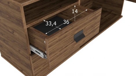 Стол рабочий универсальный Калифорния Хардвиг СР01 ЛДСП Темный орех 5079782302