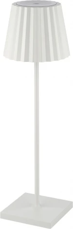 Интерьерная настольная лампа светодиодная с аккумулятором Ubiqua Plissè 189201 (регулировка яркости, сенсорный выключатель, IP54)