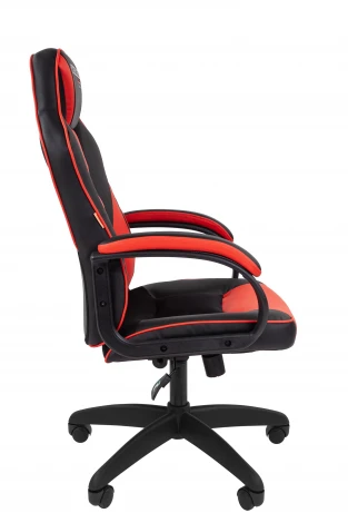 Кресло Chairman game 17 Россия экокожа черный/красный 7213494