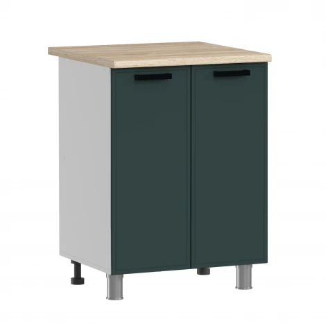 ГК Аленушка 1,6м Магнолия Керамика/Изумруд,скоба черный,сонома