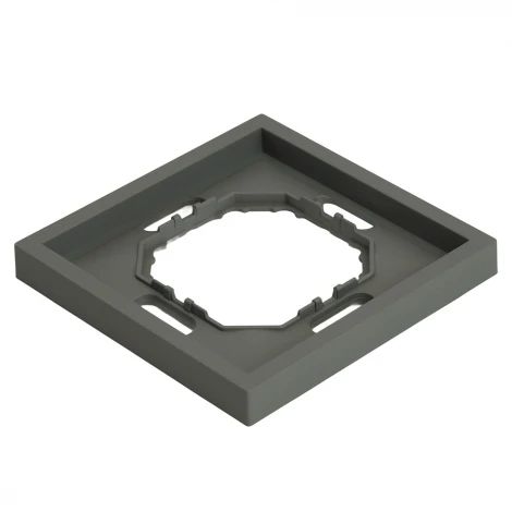 Рамка на 1 пост (платиново-серый, soft touch) Stekker Эмили 49962