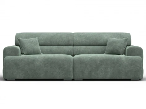 Диван прямой Лига-109 НПБ (ДСП,Фанера,Велюр/Зеленый) Лига Диванов 136483