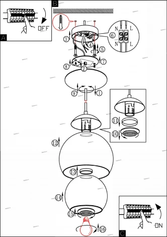 Подвесной светильник Eglo Rocamar 94592