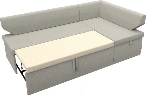 Диван кухонный угловой Омура правый угол (Бежевый/Рогожка) Лига Диванов арт.125895