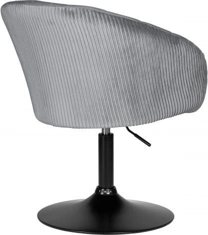 Кресло дизайнерское DOBRIN EDISON BLACK (серый велюр (1922-19)) 8600_BlackBase-LM BLACK, цвет сиденья серый (1922-19), основания черный