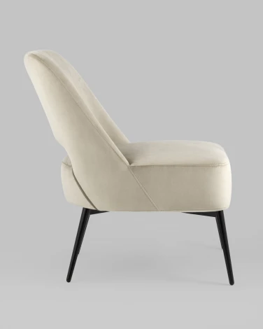 Кресло Stool Group лаунж Бостон велюр бежевый УТ000035317