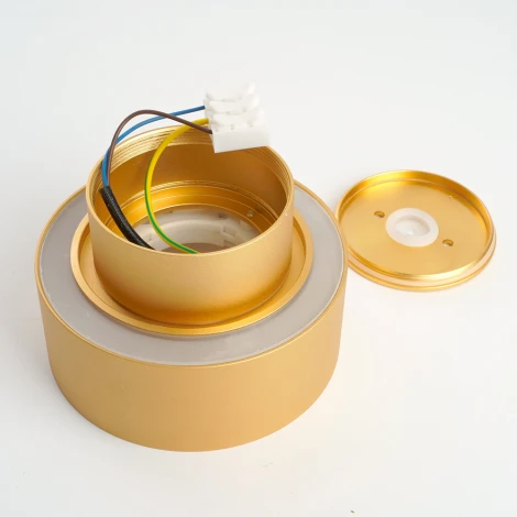 Светильник потолочный Feron HL367 Barrel AURA 48408 12W, GX53, золото IP44 (220V, круглые)