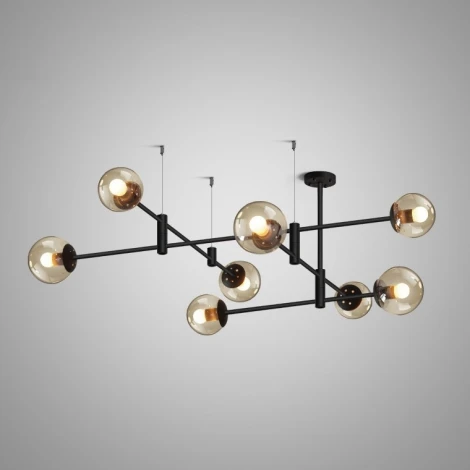 Люстра на штанге Gap черный ImperiumLoft Gap01 (189552-26) (220V, на тросе, шарики)