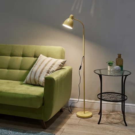 Торшер напольный под лампу Е27, 60W, с регулировкой наклона, желтый Uniel UML-T701 E27 YELLOW