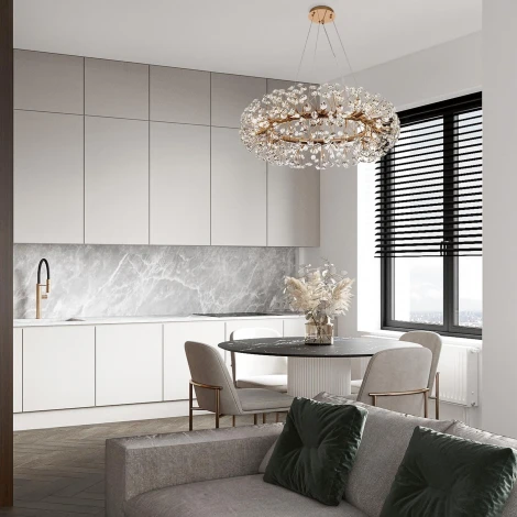 Подвесной светильник хрустальный Modelux MODESTYLE MS.9029.20 GD