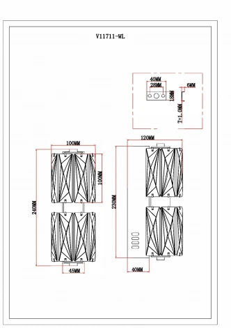 Настенный светильник светодиодный Moderli Prismique V11711-WL