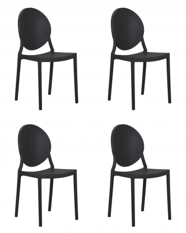 Набор 4 шт Стул обеденный DOBRIN ALBERT (цвет чёрный)