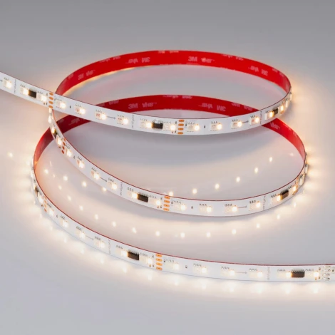 Светодиодная лента SPI-BA120-12mm 24V RGBW-Warm-PX6-BPT (16 W/m, IP20, 5060/2835, 5m) (Arlight, бегущий огонь) 040620