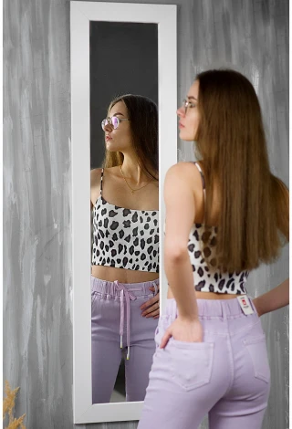 Зеркало настенное BeautyStyle 9 белый 138 см х 35 см от фабрики Mebelik