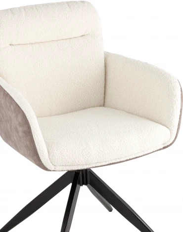 Стул обеденный Stool Group Waldo молочный c бежевой экокожей УТ000037122