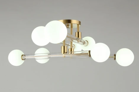 Потолочная люстра на штанге Omnilux Bucine OML-29507-08 (220V, шарики)