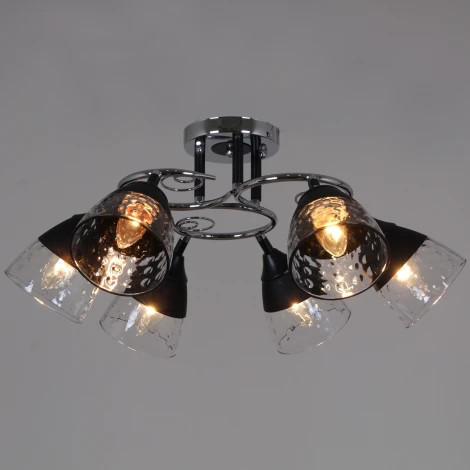 Потолочная люстра на штанге Reluce 70139-3.3-06 CR+BK (220V)