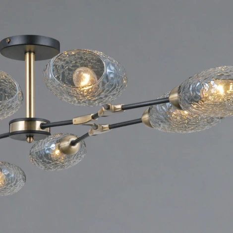 Потолочная люстра на штанге ILLUMICO IL0272-8CSQ-25 BK AB TRENTO (220V)