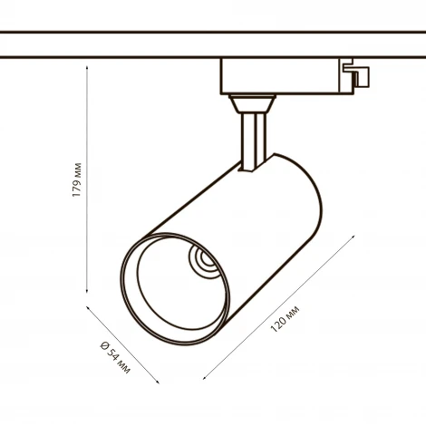 Трековый светильник Volpe ULB-Q276 15W/4000К WHITE (LED, 220V)