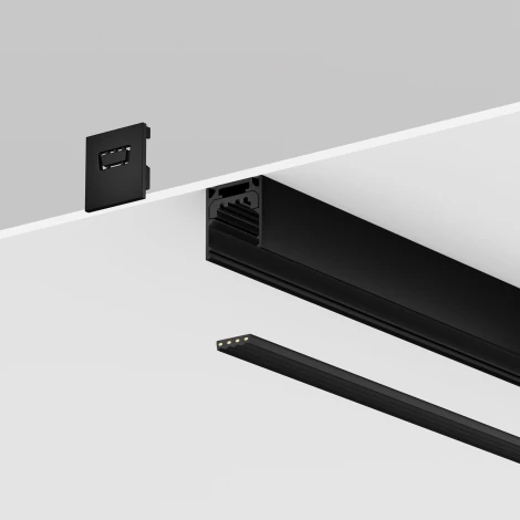 Уличный профиль 2м накладной черный Maytoni Elasity IP O-TR002OH-P-B2M