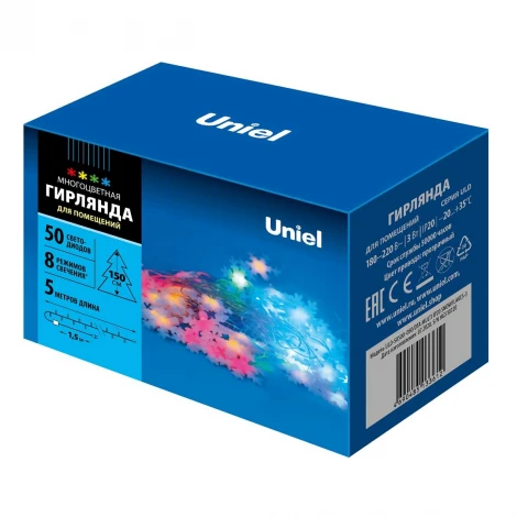 Гирлянда Uniel ULD-S0500-050/DTA MULTI IP20 SNOWFLAKES-3