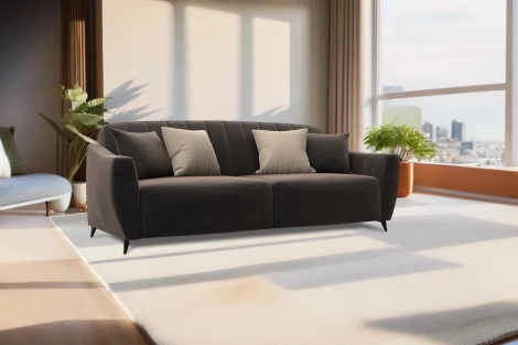 Диван-книжка Лига-095 НПБ (ДВП,ДСП,ЛДСП,Брус,Фанера,ЛДВП/Металл/Велюр/Коричневый) Лига Диванов 132535