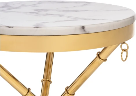 Журнальный столик Woodville Monika 50х55 marble / gold 15553