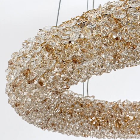 Подвесной светильник светодиодный хрустальный с регулировкой цветовой температуры Modelux MODESTYLE MS.6000.600 GD