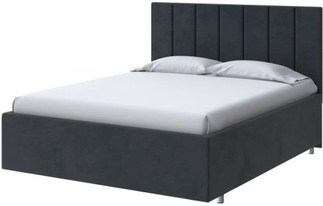 PROxSON Кровать Modern Large (Ткань: Велюр Teddy Древесный уголь) 140x190