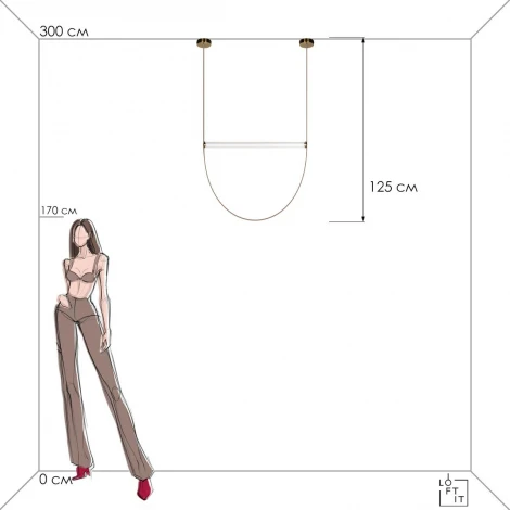 Подвесной светильник Loft It Liana 10221/1250 (LED, 220V)