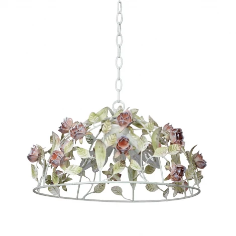 Подвесная люстра Vitaluce V1404/5S (220V, на цепи, цветы, листья, круглые)