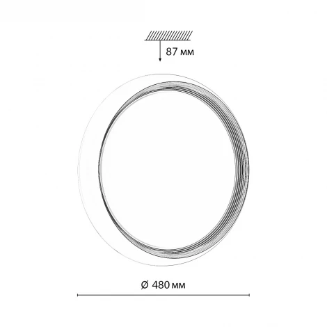 Настенно-потолочный светильник Sonex Tofiq White 7650/ELN пластик/золотой LED 76Вт 3000/4000/6000К