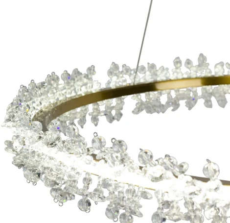 Подвесной светильник светодиодный AM Group AM455 L800 POLISHED GOLD (220V, на проводе, кольцо)